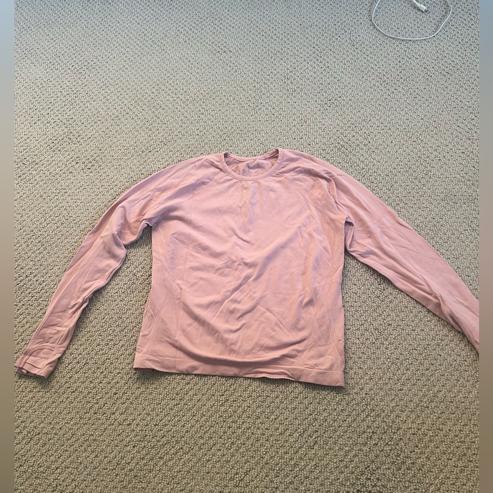 athleta girls dusty pink long sleeve